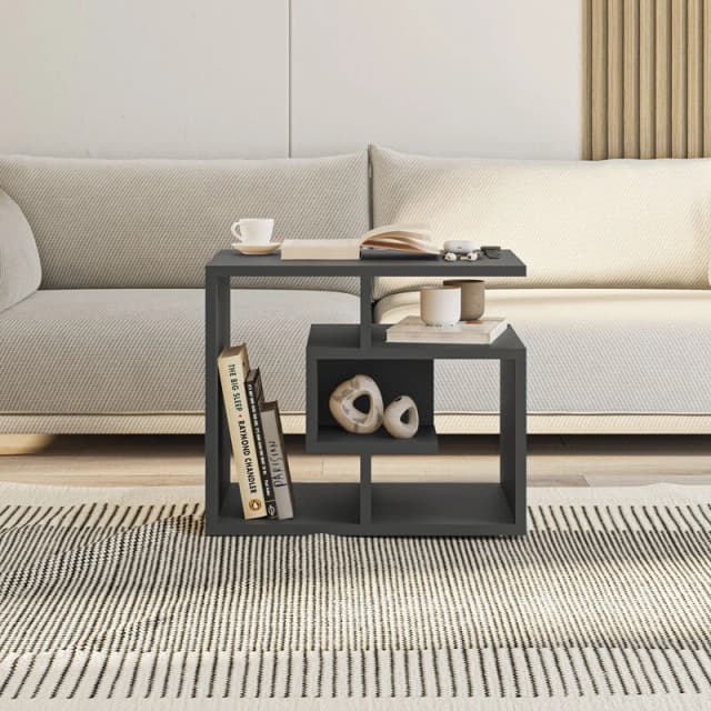 DECORTIE Decortie Labirent Modern Coffee Table Multipurpose H 45cm - Anthracite Grey M.SH.11199.13