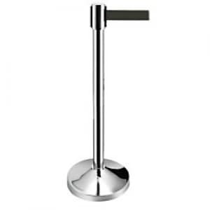 GPC Belt Barrier Stainless Steel Post & Black Belt