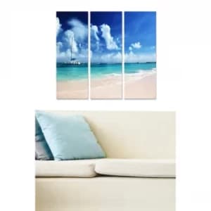 MDF95180212 Multicolor Decorative MDF Painting (3 Pieces)