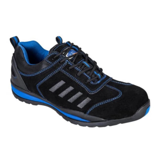 Portwest Steelite Lusum S1P HRO Safety Trainers FW34BLU36 Colour: Black / Blue