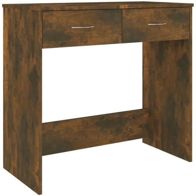 VIDAXL Desk Smoked Oak 80x40x75cm Engineered Wood Vidaxl 8720286954393