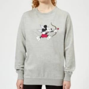 Disney Mickey Cupid Pocket Womens Sweatshirt - Grey - L