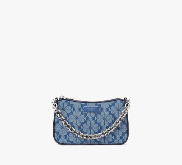 Jolie Spade Flower Jacquard Denim Small Convertible Crossbody