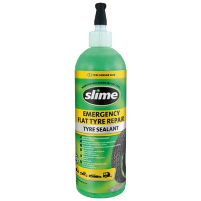 Slime Tyre Sealant 473Ml Prevents Repairs Flat Tyres Seals Cars Vans Puncture