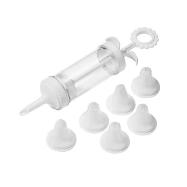 Premier Housewares Hallie Plastic Cake Decorating Set With 6 Nozzles White