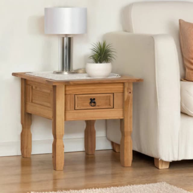 MERCERS FURNITURE Corona 1 Drawer Lamp Table 5060335860347