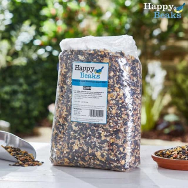 Garden Gear Happy Beaks Ground & Table Premium Bird Seed Food Mix (5Kg) High Energy Feed For Wild Birds