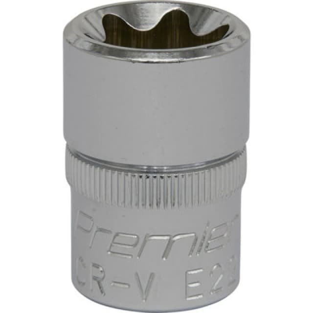 Loops E22 TRX Star Socket Bit - 1/2" Square Drive - PREMIUM Drop Forged Head Knurled Multi