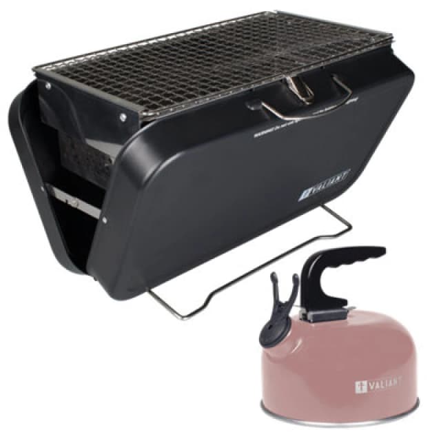 Valiant Valiant Portable BBQ Grill and Camping Kettle in Dusty Pink Size: 2 Pack Dusty Pink 2 Pack Unisex 5061026620899