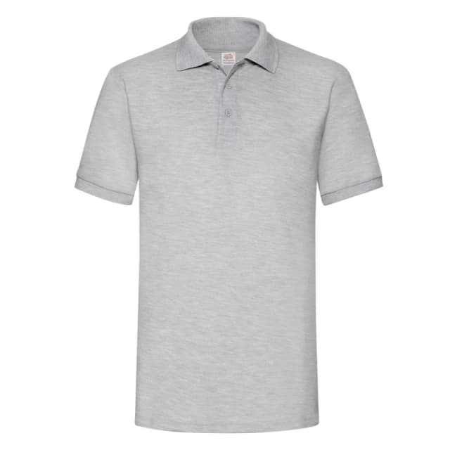 Fruit Of The Loom Fruit of the Loom Men Heather Polo Shirt in Grey Size: Small Grey S Male 5063470441839
