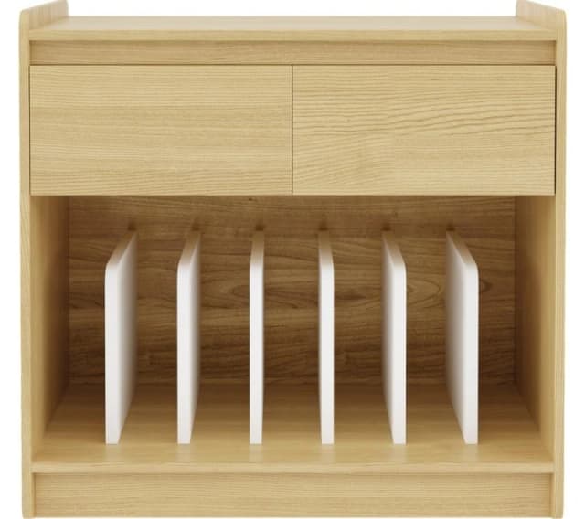 ALPHASON Oslo Plus ATTS1102 Turntable Stand - Light Oak & White, Brown,White 5060669119647