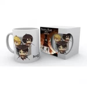 Attack On Titan Season 2 Chibi Trio Mug