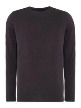 Mens Barbour Pima Cotton Crew Neck Jumper Charcoal