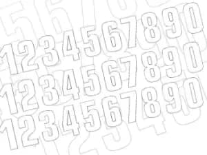 BLACKBIRD Race Number 8 13x7cm White, white