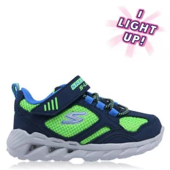 Skechers Magna Lights Infant Trainers - Navy/Lime