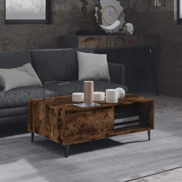 VIDAXL Coffee Table Smoked Oak 90x60x35cm Engineered Wood Vidaxl 8720286855225