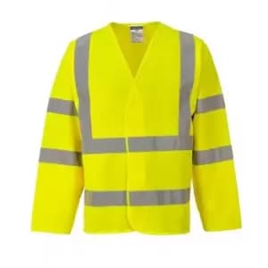 Portwest Hi-Vis Two Band And Brace Jacket (S/M) (Yellow) - Yellow