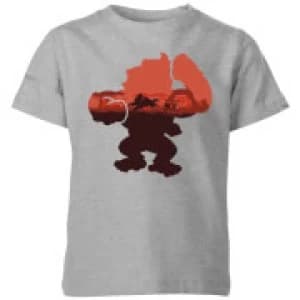 Nintendo Donkey Kong Silhouette Serengeti Kid's T-Shirt - Grey - 11-12 Years