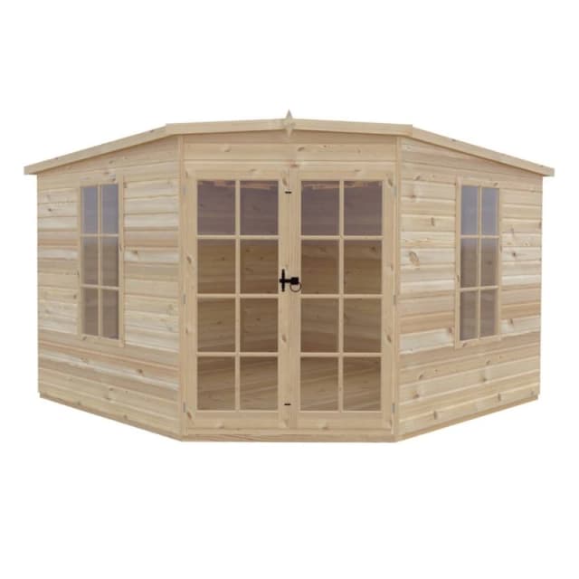 Shires Hampton High Spec Shiplap Summerhouse Garden Sun Room Approx 10x10 ft in Light Tan Light Tan Unisex