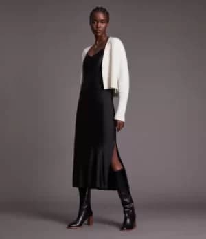 AllSaints Womens Vika Cardigan, Cream, Size: L