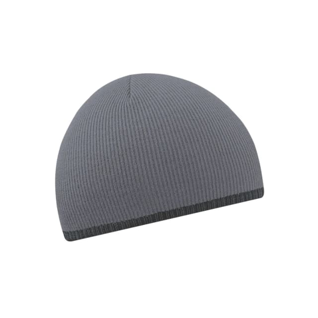 Beechfield Beechfield Two-Tone Knitted Winter Beanie Hat in Grey Grey One Size Unisex 5055747772012