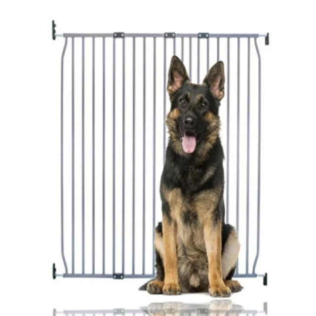 Bettacare Extra Tall Eco Screw Fit Pet Gate, Grey, 120Cm - 130Cm, Extra Tall Gate 100Cm In Height, Screw Fitted Dog Gate