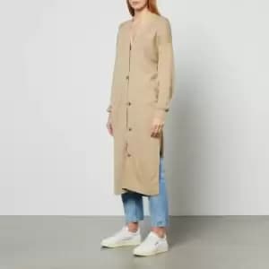 Tommy Hilfiger Womens Soft Rib Midi Cardigan - Beige - M