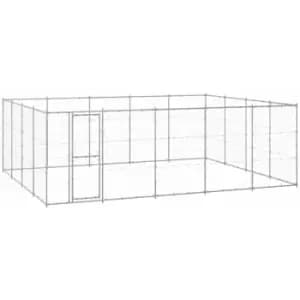 Vidaxl - Outdoor Dog Kennel Galvanised Steel 24.2 m² Silver