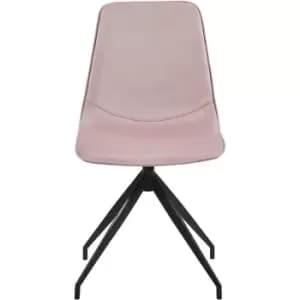 Out & out Piper Pink Velvet Swivel Chair