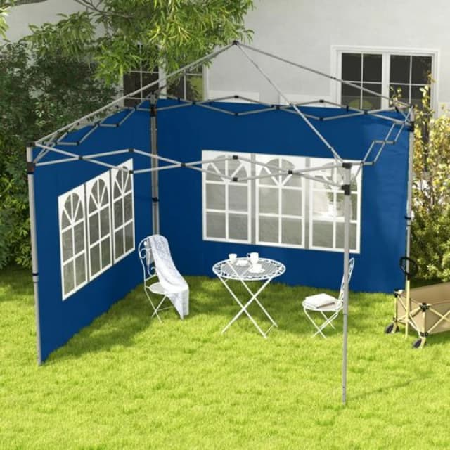 Outsunny Gazebo Side Panels for 3x3(m) or 3x4m Pop Up Gazebo, 2 Pack, Blue 84C-458V00BU