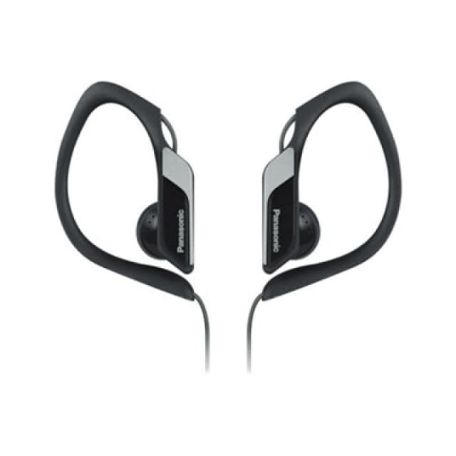 Panasonic Panasonic RP-HS34E Water/Sweat Resistant Adjustable In-Ear Sports Headphones in Black One Size Unisex 5025232768066