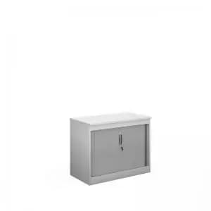 Systems horizontal tambour door cupboard 800mm high - white