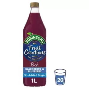 Robinsons Fruit Creations Blackberry and Blueberry, 1L
