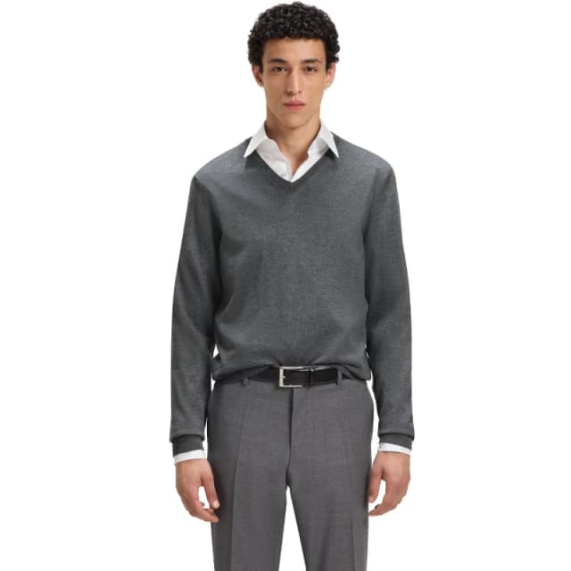 Boss Mens Melba P Knitted Top Medium Grey male S