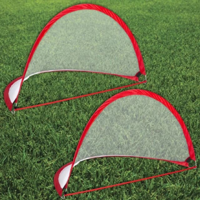 Gr8 Fitness 2 X 6ft Pop Up Football Nets Portable Folding Soccer Goal Post Set