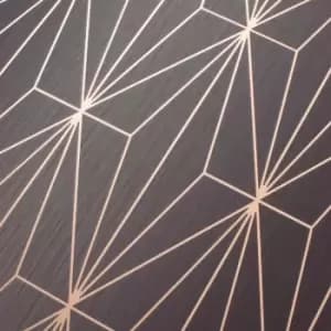 Muriva Kayla Wallpaper, Charcoal & Rose Gold
