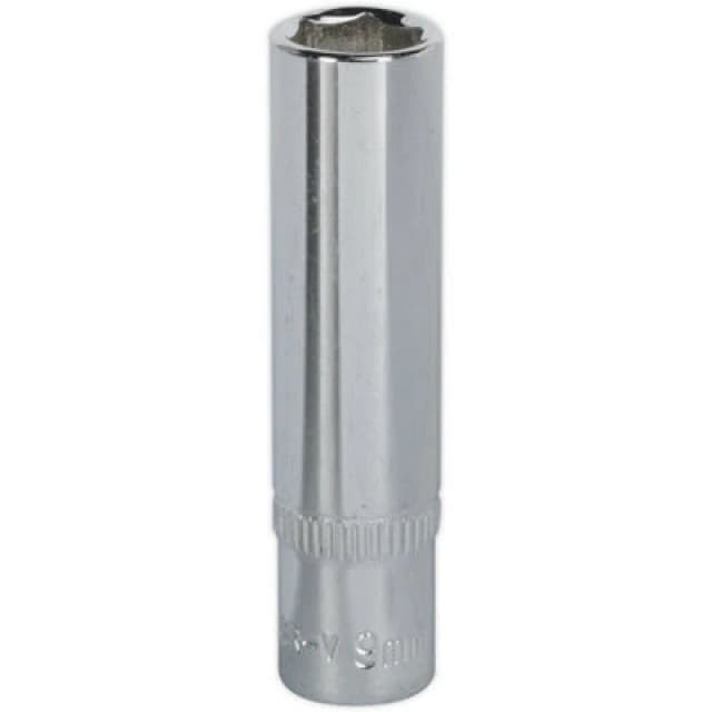 Loops 9mm Forged Steel DEEP Drive Socket - 1/4" Square Drive Polished Chrome Vanadium Metallics