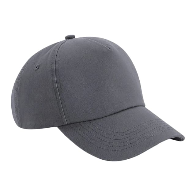 Beechfield Beechfield Men Authentic 5-Panel Cap in Mid Grey Mid Grey One Size Male 5059269519872