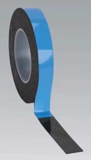 Sealey DSTB2510 Double-Sided Adhesive Foam Tape 25mm x 10mtr Blue Backing
