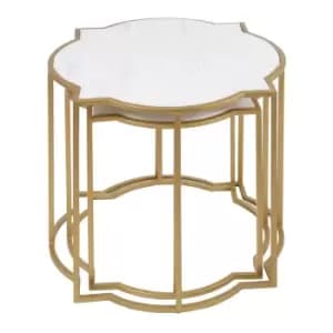 Rabia Set Of 2 Tables With Quaterfoil Top
