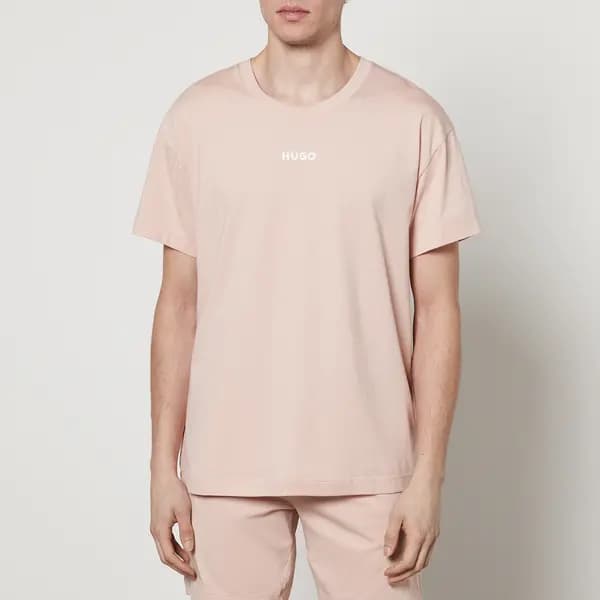 HUGO Bodywear Linked Stretch Cotton-Jersey T-Shirt - XL Pink Tops male 50518646-681 XL