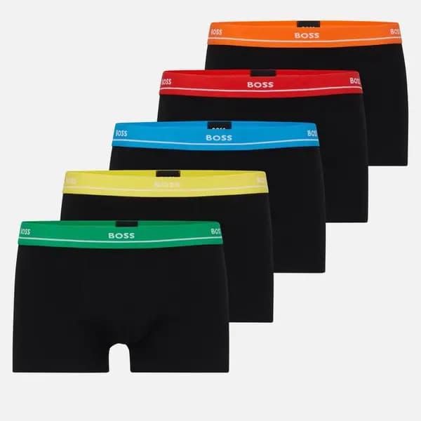 BOSS Bodywear 5 Pack Essential Cotton-Blend Trunks - M Multi Underwear and Nightwear male 50489616-999 M
