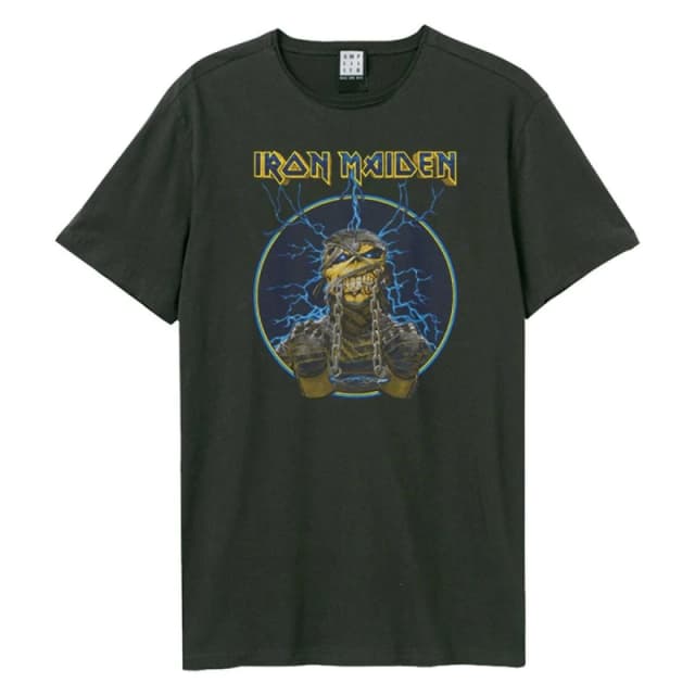 Amplified Amplified Men Mummy Iron Maiden T-Shirt in Charcoal Size: Small Charcoal S Male 5063470045990