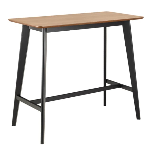 Furniture To Go Roxby Bar Table In Oak & Matte Black Base