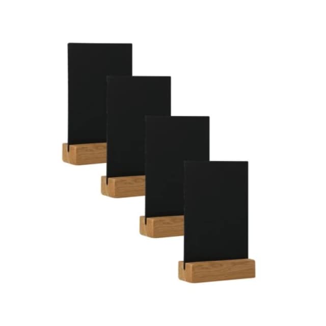 Deflecto Deflecto Double Sided A5 Countertop Chalkboard Information Display Dark Oak (Pack of 4) TCB-A5-OAKX4 TCB-A5-OAKX4