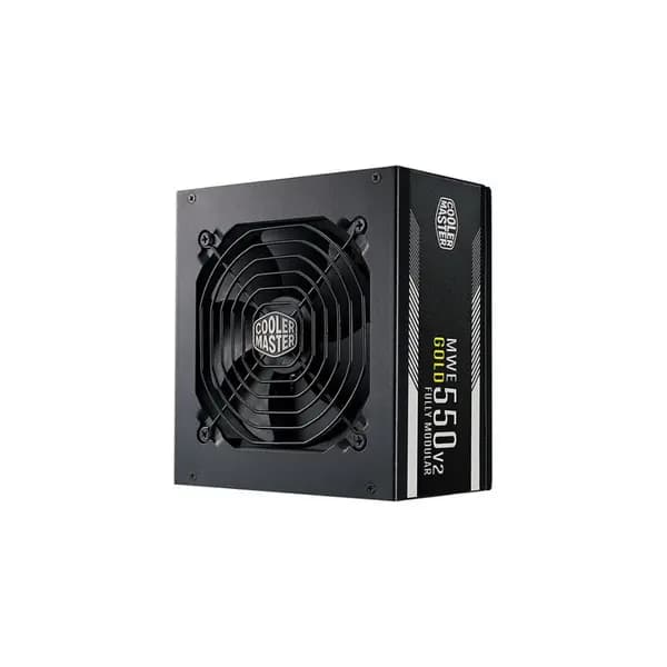Cooler Master Cooler Master MWE 550 Gold V2 Fully Modular PSU (UK Plug) - 80 PLUS Gold 550W Power Supply Unit Flat Black Cabling 120mm HDB Fan High-Te