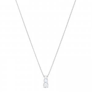 Swarovski Attract Trilogy Rhodium Plated White Round Jewellery
