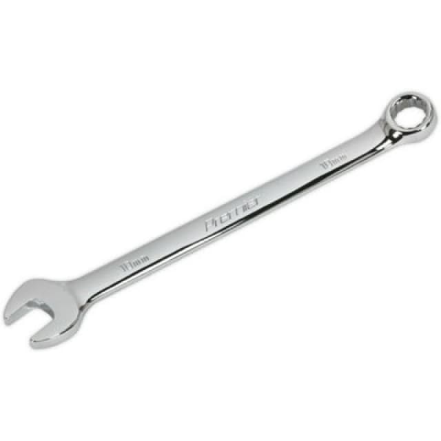 Loops 10mm Steel Combination Spanner - Long Slim Design Combo Wrench - Chrome Vanadium Metallics
