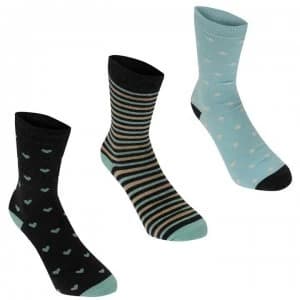 Kangol Formal Socks 3 Pack Ladies - Blue Hearts