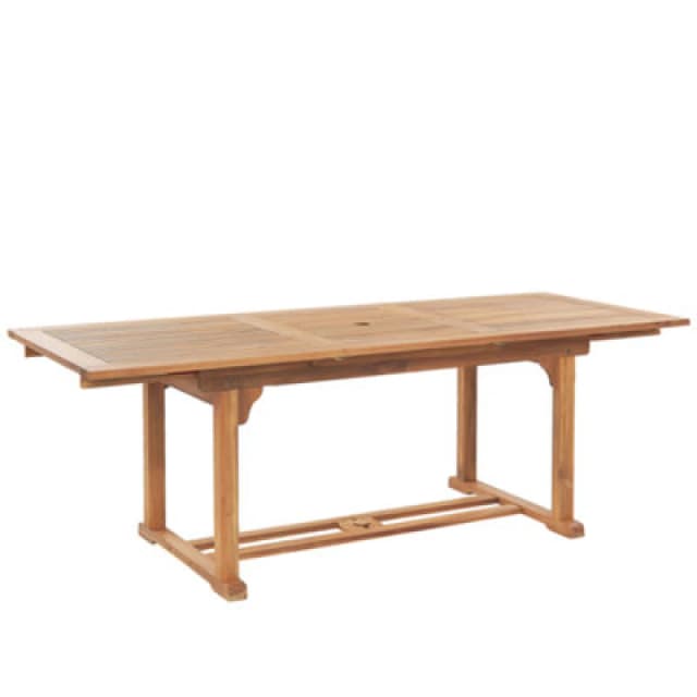 Beliani Extending Garden Dining Table Java 160/220 Cm 90 Cm Acacia Wood Light Brown